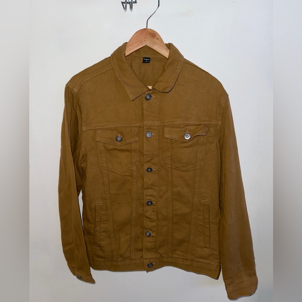 SHEIN Men's Brown Denim Jacket